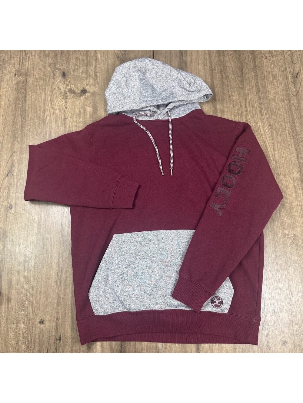 Hooey Tundra Hoodie Mens Size Medium Maroon Pullover